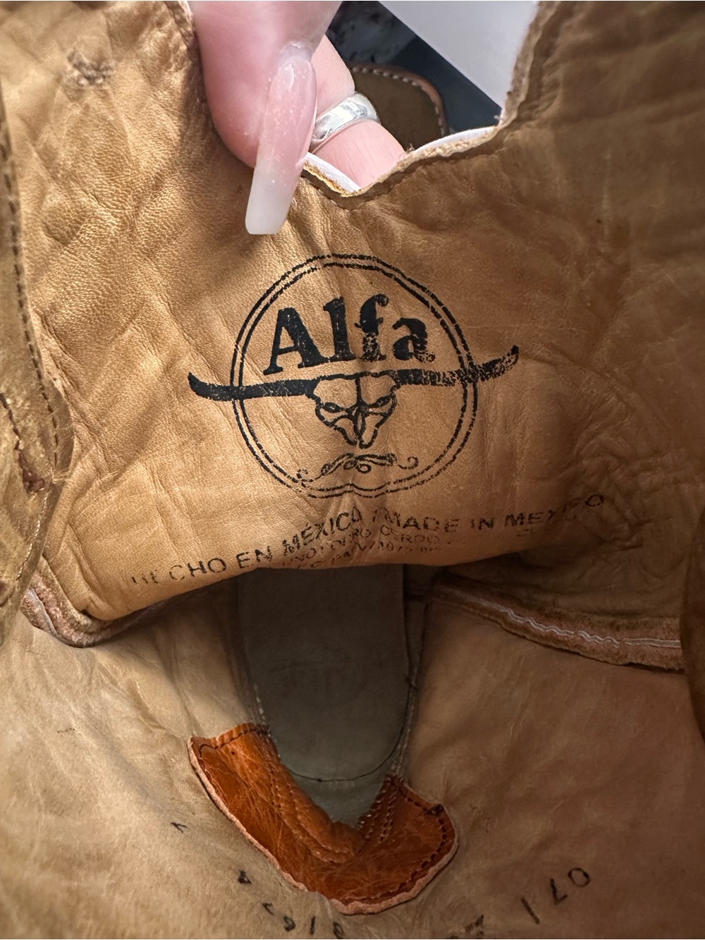 Ariat Two-Tone Brown & Orange Western Cowboy Boot - Picture 5 of 6
